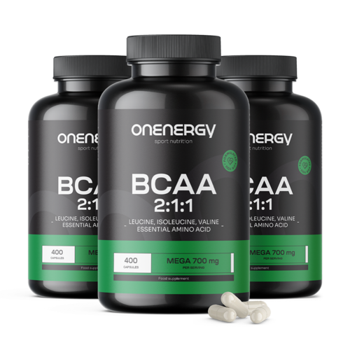 3x BCAA 2:1:1 Mega 700 мг, общо 1200 капсули