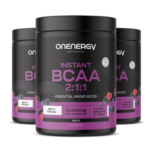 3x BCAA 2:1:1 – горски плодове, общо 1500 г