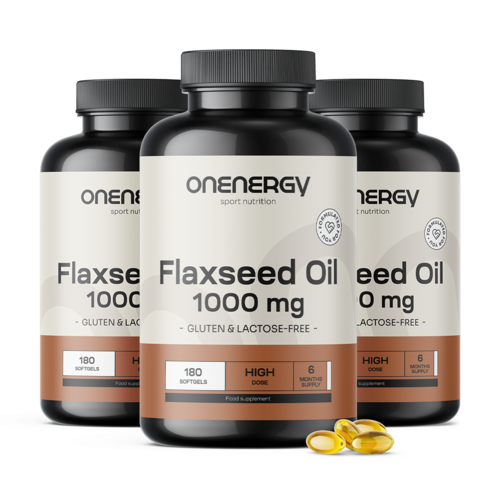 3x Масло от ленено семе 1000 мг, общо 540 меки капсули