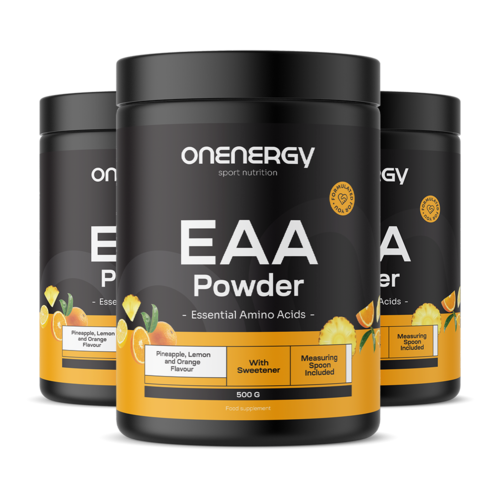 3x EAA на прах - ананас, лимон, портокал, общо 1500 г